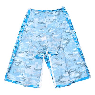 ApuaVireo&Co Post Shoulder Surgery Recovery Shirts Short Sleeves, Tear Away Shorts with Two-Way Zipper, Bedridden Patient Clothing(E Pants,L)