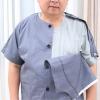 ApuaVireo&Co Post Shoulder Surgery Recovery Shirts Short Sleeves, Tear Away Shorts with Two-Way Zipper, Bedridden Patient Clothing(E Pants,L) view 3