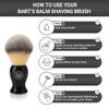 Barts Balm Luxury Synthetic Shaving Brush for men Soft Bristles, No Shedding, Black Handle Combine with Shaving Soap or Cream For A Quick, Rich Lather Vegan & Cruelty Free view 2