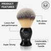 Barts Balm Luxury Synthetic Shaving Brush for men Soft Bristles, No Shedding, Black Handle Combine with Shaving Soap or Cream For A Quick, Rich Lather Vegan & Cruelty Free view 4