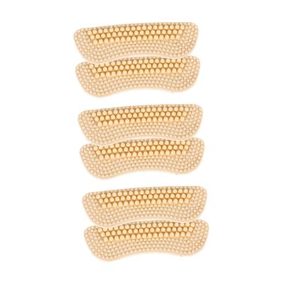 Silicone Heel Liner 3 Pairs 4d Self-Adhesive Beige Inserts