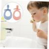 Gogogmee 2 Pcs Silicone Toothbrush with Rotating Brush for Molar Cleaning Non-Slip Handle Training Tool Soft Cartoon Teething Plaything view 2