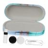BELLIFFY Double Layer Glasses Case with Leak-Proof Lens Holder and Mirror Pu Contacts Holder for Travel and Daily Use view 1