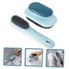IWOWHERO 2pcs Shoe and Laundry Scrub Brushes Cleaning Brushes with Soft Bristles for Clothes Shoes and Household Stains Removal Comfortable Grip Blue view 3