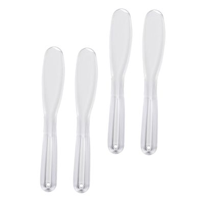 BESTYASH 4pcs Cosmetic Mask Spatulas Thickened Plastic Cream Spatula Mixing Spoons Facial Mask Applicators for Skincare Beauty Tools and Face Care
