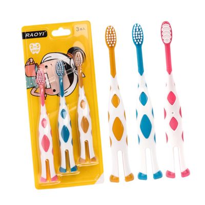 DECORNIJIA Kids Toothbrushes Bathroom Accessories with Soft Bristles 6pcs for Oral Care and Comfortable Grip Handle, Plastic Manual Toothbrush Set for Children Aged 2-5