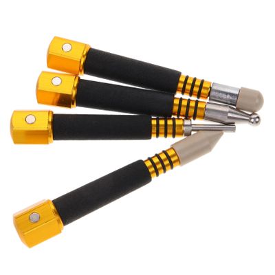 PENIKOKO 4pcs Paintless Dent Tool Kit Tap Down Pen Set with Replaceable Heads Magnetic Dent Repair Tools and Repair