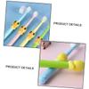 Gogogmee 4pcs Soft Bristle Toothbrushes Cartoon Design for Years Old Gentle Teeth Cleaning Replacement Yellow Pink Green Blue view 4