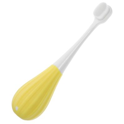 NOLITOY Extra Soft Manual Children Toothbrush for Toddlers Ages 2-5, Comfortable to Hold with Safe Pp, TPR Materials and Pbt Bristles, Cute Yellow Design for Daily Dental Care
