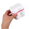 BCOATH Denture Cleaning Kit 2pcs with Retainer Holder and Soaking Box Set, Blue and Red Teeth Storage Case with Cleaning Brush for Travel and Home Oral Care view 4