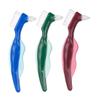 BIUDECO 3pcs Double-Sided Denture Care Toothbrush with Hard Bristles False Teeth Cleaner for Removing Stains and Food Particles Non-Slip Handle for Easy Control Suitable for Thorough view 1