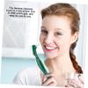 BIUDECO 3pcs Double-Sided Denture Care Toothbrush with Hard Bristles False Teeth Cleaner for Removing Stains and Food Particles Non-Slip Handle for Easy Control Suitable for Thorough view 4
