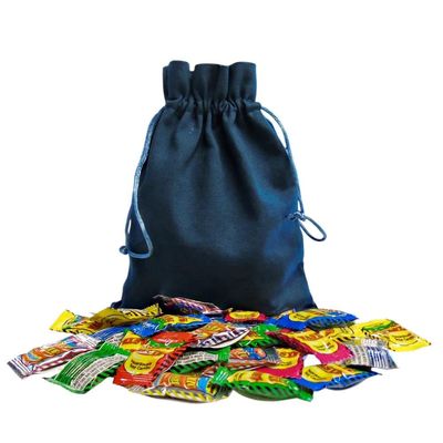250g Teal Cotton Bag of Toxic Waste and Nuclear Waste Super Sour Sweet Mix