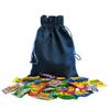 250g Teal Cotton Bag of Toxic Waste and Nuclear Waste Super Sour Sweet Mix view 1