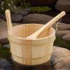 Qfdiwr Water Bucket and Sauna Ladle | Sauna Spa Accessory, Wooden Waterproof Capacity 4L Capacity Shower Supplies and Bath Tools for Garden Outdoor Steam Rooms Apartment view 3