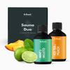 frihed. Sauna Infusion Duo Party - Highly Concentrated Mint & Lime + Ice Tea Peach Sauna Oil - Gift Set for Sauna Lovers - 100 ml Glass Bottles - Made in Lneburg view 1