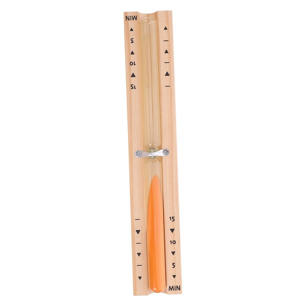 AUTSUPPL Wood Hourglass Sand Timer for Sauna Bathhouse 15 Minute Rotating Timer with Heat-resistant Glass for Bathroom and Restaurant Use