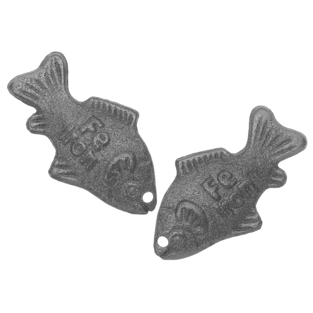 IWOWHERO 2pcs Iron Fish Cooking Tool for Stewing and Soup Natural Vegan Simple Maintenance for Recovery from Anemia and Vegan Nutrition