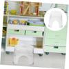 IWOWHERO Portable Short Step Stool with Ergonomic Design Made of Sturdy Pp Material, for Kitchens and Schools, Lightweight and Anti-Skid Foot Stool for Safe Use view 3