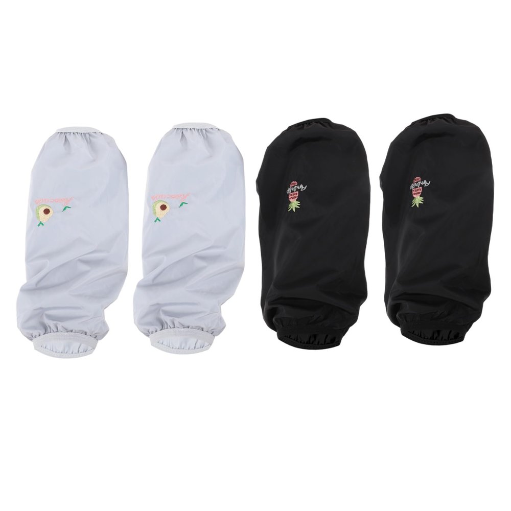 ERINGOGO 2 Pairs Kitchen Sleeves Waterproof Arm Protection Sleeves Flexible Polyester Fabric Oil-Proof for Dishwashing Cleaning Kitchen