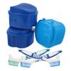 BELLIFFY Denture Soaking Container and Brush Kit 6pcs Set with Lid, Leakproof False Teeth Storage Case for Travel and Daily Cleaning view 1