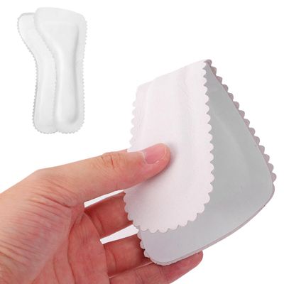 Hohopeti High Heel Cushion Insoles for Women Shoes Summer Use, White Leather Inserts with Motion Control and Side-to-Side Stability for Comfortable Daily Wear