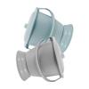 Healvian Unisex Chamber Pot Set 2pcs with Lid, Portable Plastic Urinal Pot for Adults and Children, Bedside Toilet Spittoon for Camping and Home Use, Gray and Blue view 1