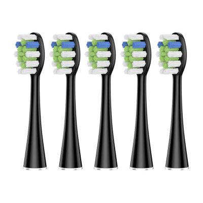 5 Pcs/10 Pcs Replacement Brush HeadsCompatible for AquaSonic Black Series Vibe Pro Duo Electric Toothbrush(5 pcs BK)