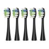 5 Pcs/10 Pcs Replacement Brush HeadsCompatible for AquaSonic Black Series Vibe Pro Duo Electric Toothbrush(5 pcs BK)