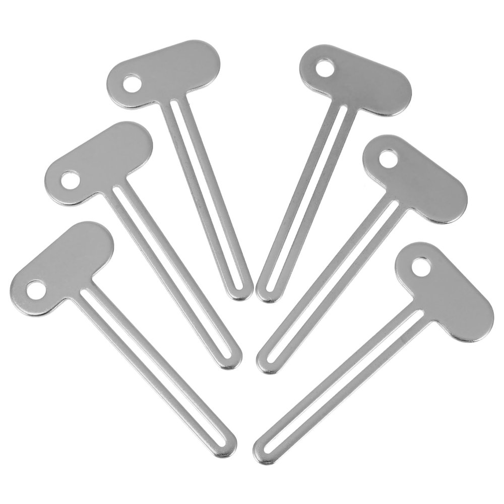 LALADEFIEE 6pcs Metal Tube Squeezer Keys for Toothpaste Glue Creams and Use Rollers Versatile Household and Office Tool for All Tube