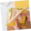 ERINGOGO Sandwich Wrappers Made of Sturdy Paper Grease-Proof Yellow 100pcs Oil-Proof Packaging for Restaurants and Cafes, for Sandwich Wrapping and Food Presentation view 3