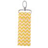 Wave Pattern Lipstick Holder Keychain Chapstick Pouch Bag Girls Gift Yellow Grey Black Rose Light Purple Navy Blue Size 14.5cm Material Pure Cotton Metal Fastener Galvanized Mini (Yellow) view 1