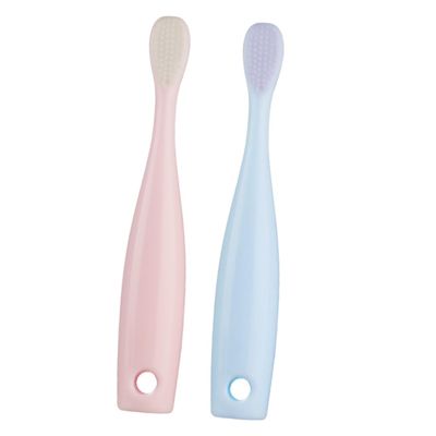 VALICLUD 2pcs Toothbrush Soft Bristles for Boy Girl and Extra Fine Dual-Purpose Tongue Cleaner with Ergonomic Grip Safe Material for Gentle Gum Care and Deep Oral Cleaning Red Blue