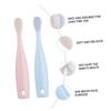 VALICLUD 2pcs Toothbrush Soft Bristles for Boy Girl and Extra Fine Dual-Purpose Tongue Cleaner with Ergonomic Grip Safe Material for Gentle Gum Care and Deep Oral Cleaning Red Blue view 2