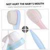 VALICLUD 2pcs Toothbrush Soft Bristles for Boy Girl and Extra Fine Dual-Purpose Tongue Cleaner with Ergonomic Grip Safe Material for Gentle Gum Care and Deep Oral Cleaning Red Blue view 4