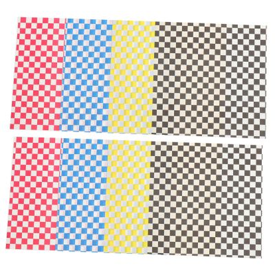 VALICLUD 80sheets Greaseproof Checkered Bread Paper Liners Food Basket Paper for Sandwiches and Desserts Random Color