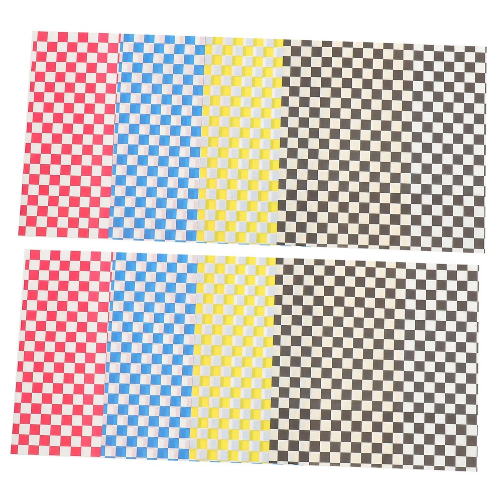 VALICLUD 80sheets Greaseproof Checkered Bread Paper Liners Food Basket Paper for Sandwiches and Desserts Random Color