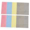 VALICLUD 80sheets Greaseproof Checkered Bread Paper Liners Food Basket Paper for Sandwiches and Desserts Random Color view 1