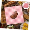 MUELODSIC 100pcs Greaseproof Food Wrapping Paper Sheets Checkered Wax Basket Liners Non-Stick Oilproof for BBQ Party Catering Snack Bars Picnic view 2