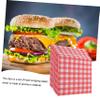 MUELODSIC 100pcs Greaseproof Food Wrapping Paper Sheets Checkered Wax Basket Liners Non-Stick Oilproof for BBQ Party Catering Snack Bars Picnic view 4