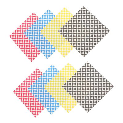 FONDOTIN 80 Sheets Checkered Sandwich Wrapping Paper Colored Food Wraps for French Fries Burgers BBQ Picnic Catering and Food Trucks