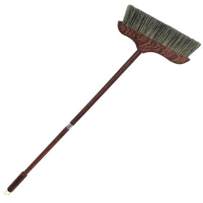 COLLBATH Heavy Duty Kitchen Broom with Long Handle Household Cleaning Brush with Soft Beveled Bristles for Pet Hair and Dust Removal Compact for Easy Storage and Wall Hanging