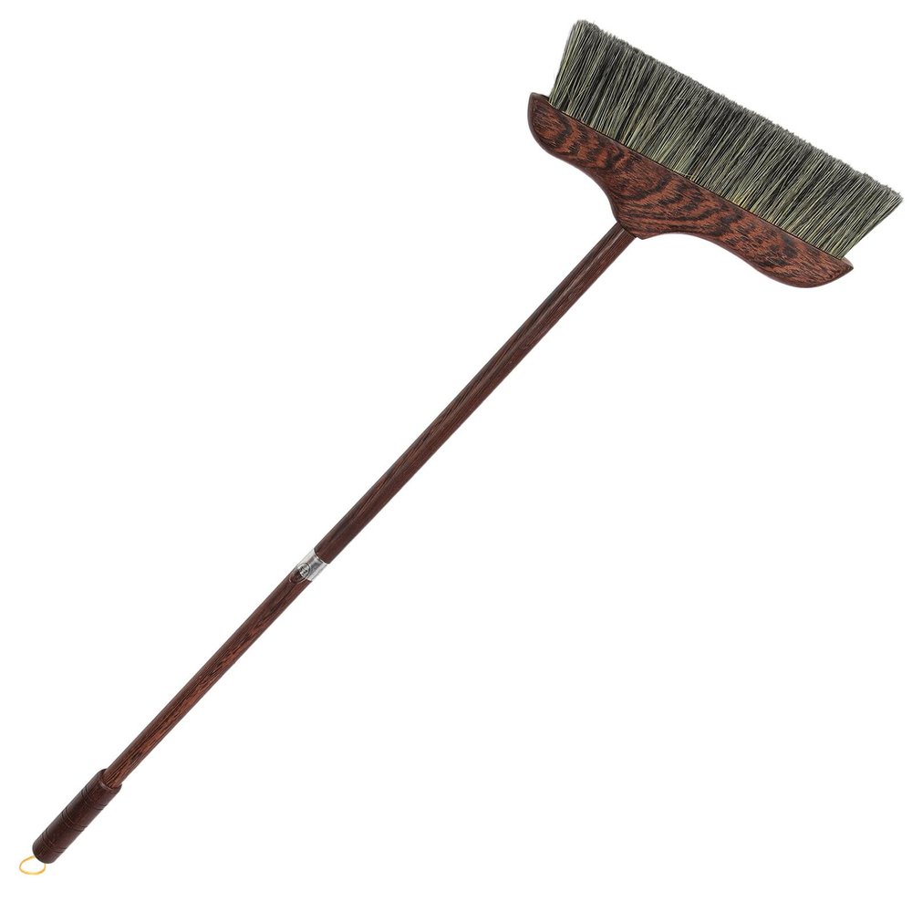 COLLBATH Heavy Duty Kitchen Broom with Long Handle Household Cleaning Brush with Soft Beveled Bristles for Pet Hair and Dust Removal Compact for Easy Storage and Wall Hanging