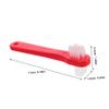 ELAYARD 4PCS Portable Dual-Sided Denture Toothbrush Set with Soft Bristles Small Head Brush for Adult Denture Cleaning Gentle Gum Care for Travel and Home Use view 2