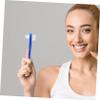 ELAYARD 4PCS Portable Dual-Sided Denture Toothbrush Set with Soft Bristles Small Head Brush for Adult Denture Cleaning Gentle Gum Care for Travel and Home Use view 4