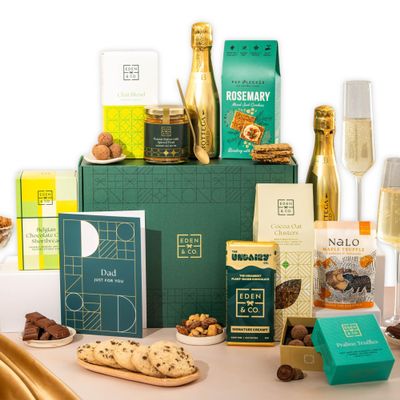 Gluten Free Hamper with Truffles & Hot Chocolate Set, Fathers Day Gift Hamper Dad by EDEN & CO