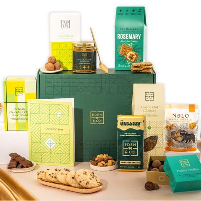 Gluten Free Hamper with Truffles & Hot Chocolate Set, Just Because Gift Hamper Her by EDEN & CO