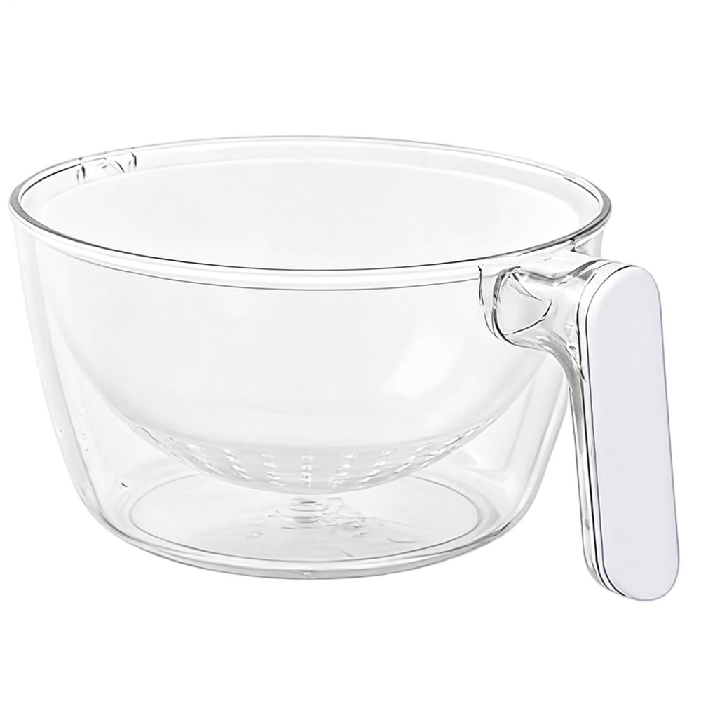 Fruit Washing Bowl, Secure and Easy Handling, 21.5x17x9.5cm, Rotating Kitchen Colander, Hands Free Efficiency, for Kitchen Salad Food Mixing Cleaning Cooking Prep