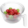 Fruit Washing Bowl, Secure and Easy Handling, 21.5x17x9.5cm, Rotating Kitchen Colander, Hands Free Efficiency, for Kitchen Salad Food Mixing Cleaning Cooking Prep view 2