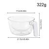 Fruit Washing Bowl, Secure and Easy Handling, 21.5x17x9.5cm, Rotating Kitchen Colander, Hands Free Efficiency, for Kitchen Salad Food Mixing Cleaning Cooking Prep view 3